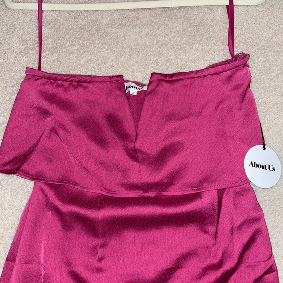 NWT about us fuchsia cocktail dress xxs - Picture 3 of 4
